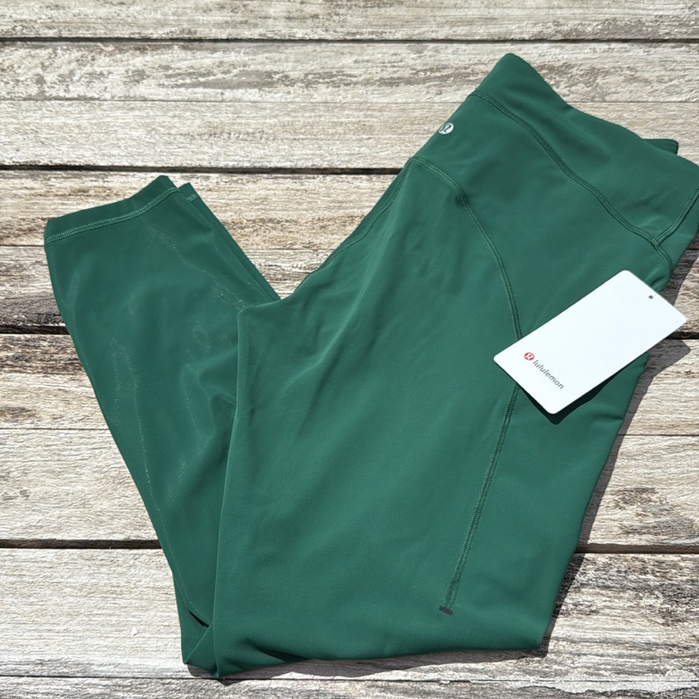 Lululemon Power Thru High-Rise Tight 25"‎ Everglade Green size 14 NWT